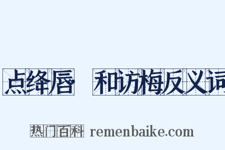 点绛唇·和访梅反义词是什么意思的图片